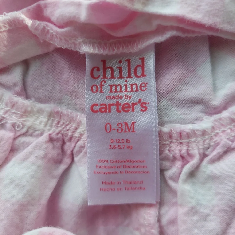 🎁 10/$25- Pink plaid jumper romper, 0-3 months,  Carter's